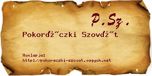 Pokoráczki Szovát névjegykártya